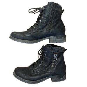 White Mountain Raynes black combat boots